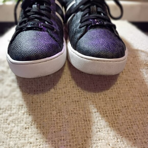 Michael Kors Irving Stripe Lace-Up Black/White Women Size 8, Sneakers - Picture 8 of 12